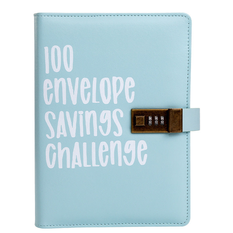 100-day Challenge Envelope Budget Notebook with Password Lock