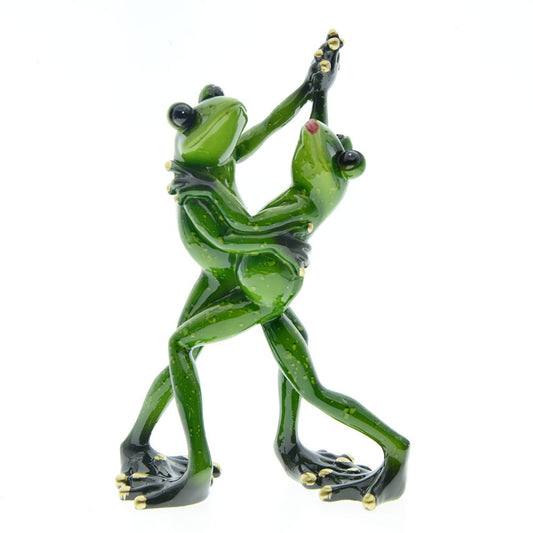 Dancing Frog Couple Resin Decor