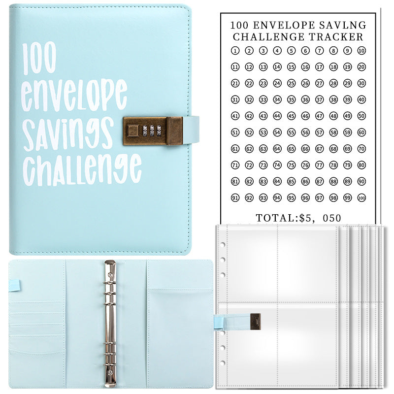 100-day Challenge Envelope Budget Notebook with Password Lock