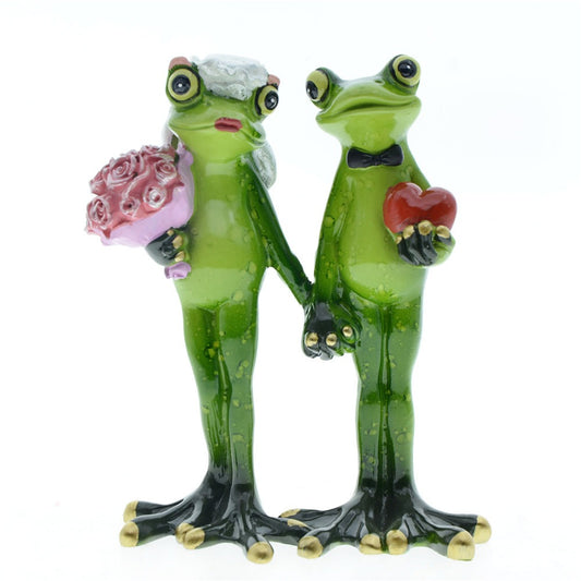 Wedding Couple Frog Resin Decor